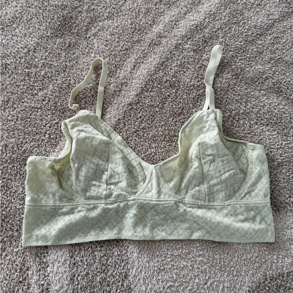 SKIMS LOGO MESH SKIMPY TRIANGLE BRALETTE